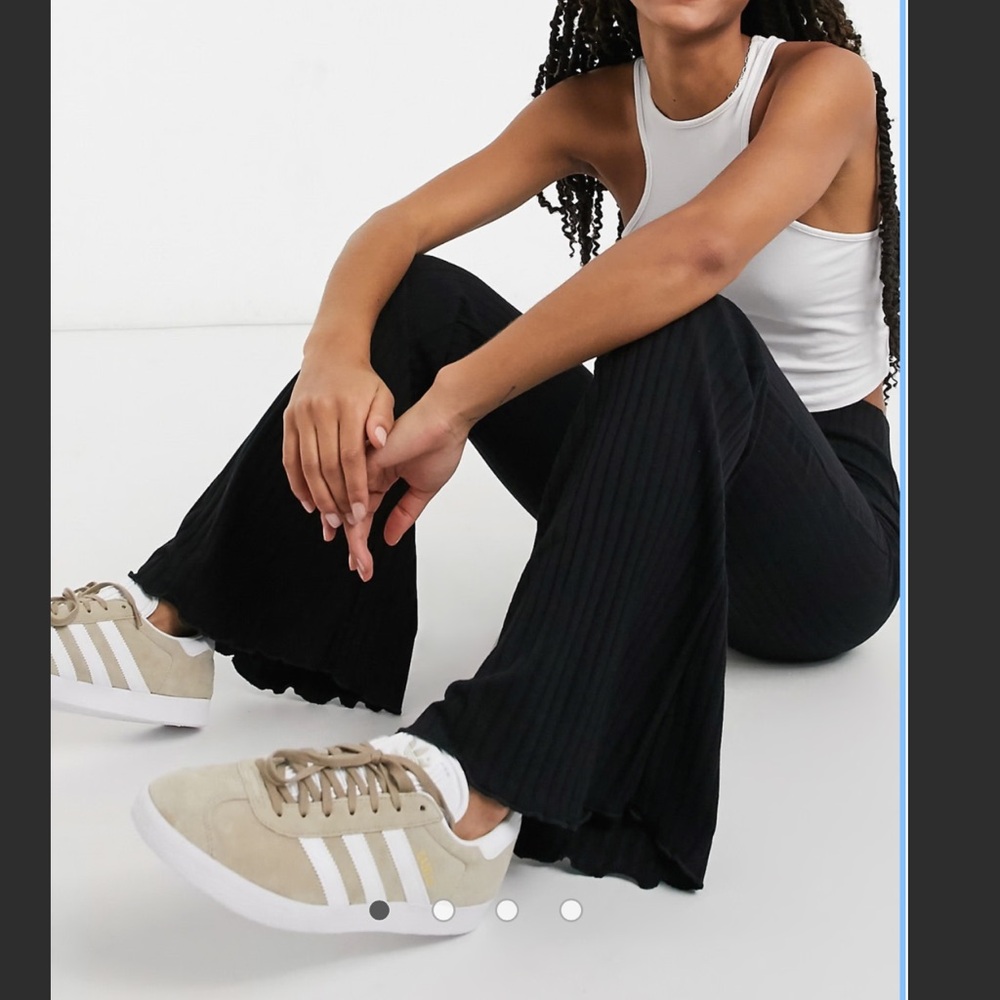 Bershka Ribbed Flare Pants